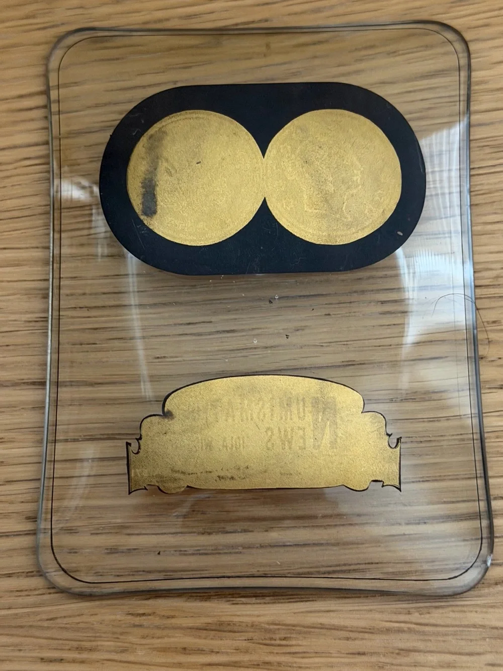 Branded Black and Clear Coin Display Tray